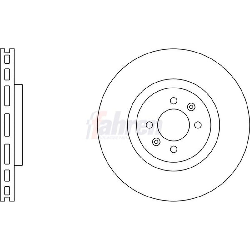 Fahren 2 x Vented Front Brake Discs FBD7164-x2