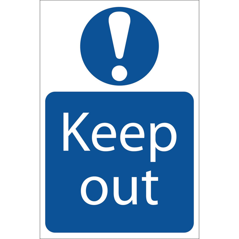 Draper Keep Out' Mandatory Sign, 200 x 300mm 72158 Draper - Dynamic Drive