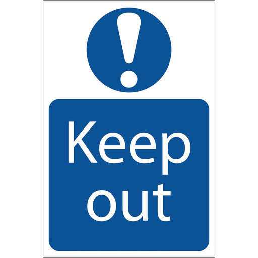 Draper Keep Out' Mandatory Sign, 200 x 300mm 72158 Draper - Dynamic Drive