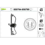 Valeo Electric Window Regulator Lifter Left Rear 850794