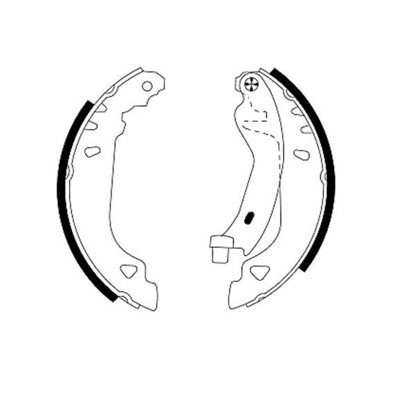 Mintex Brake Shoe Set Axle Kit fits Fiat Punto 1993-2000 1.1 1.2 1.6 1.7