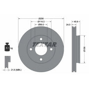 Textar 2 x Front Brake Discs 92134803-x2