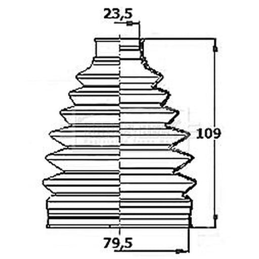 Borg & Beck Drive Shaft Bellow Kit Wheel Side Thermoplast BCB6151