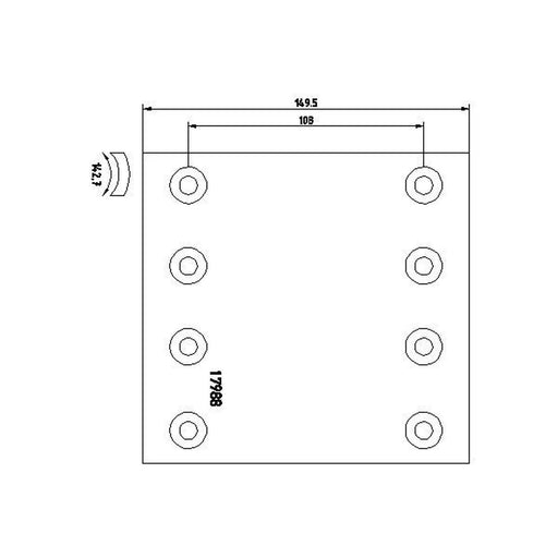 DON Don Cv Brake Lining Set fits Man Foc 1983-2006