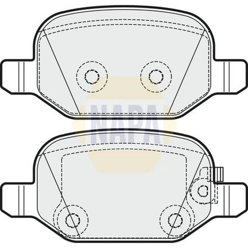 NAPA Front & Rear Pads fits Fiat 500L 2012-2018 0.9 1.3 1.4 1.6