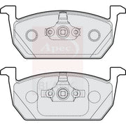 Apec Black Front Brake Pad Set fits Audi A1 2018 on