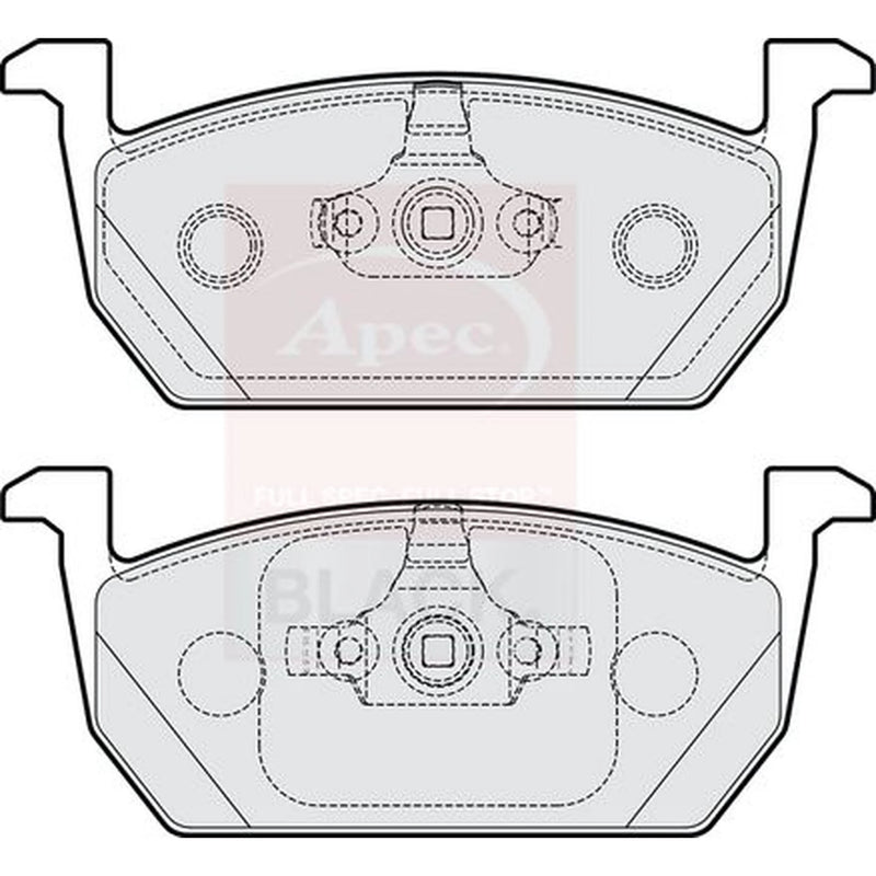 Apec Black Front Brake Pad Set fits Audi A1 2018 on
