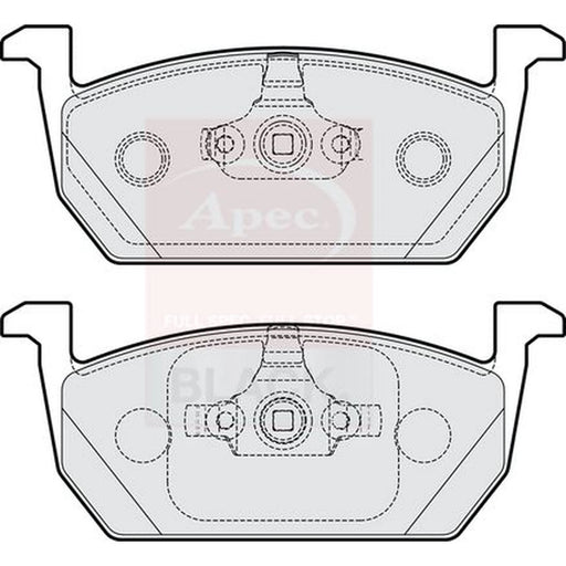 Apec Black Front Brake Pad Set fits Audi A1 2018 on