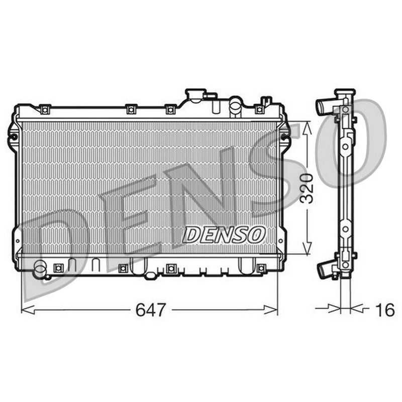 Denso Engine Radiator fits Mazda MX-5 1990-1998 1.6 1.8