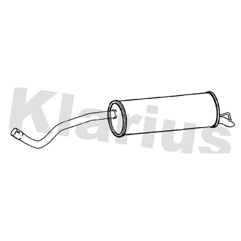 Klarius Box With Tail Pipe Rear fits Seat Ibiza 2015-2017 1.0 1.4
