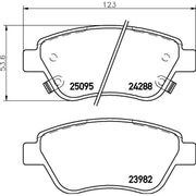 Brembo 4 x Front Brake Pad Set fits Opel Adam 2012-2019 1.0 1.2 1.4