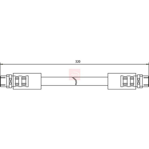 Apec Brake Hydraulic Hose Line Front fits Audi 100 C3 1989-1991 2.4