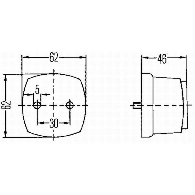 Hella Lamp Sr Black 2TM Right 2TM 003 057-031 18-3410545 2TM 003 057-031