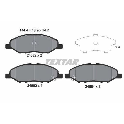 Textar Front Brake Pad Set 2468201