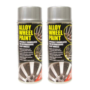 2X E-Tech Car Alloy Wheel Spray Paint METALLIC SILVER 400ml Can Chip Resistant E-Tech - Dynamic Drive