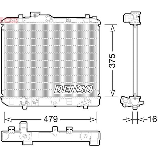 Denso Engine Radiator fits Suzuki Splash 2008 on 1.2