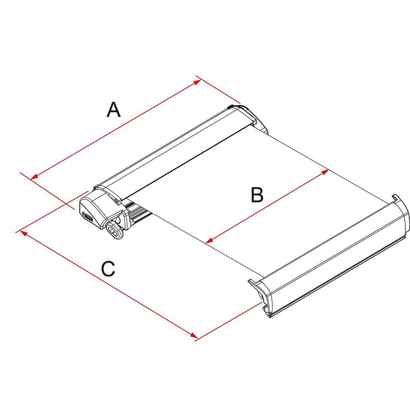Fiamma F80S 370 Awning Polar White Case Royal Blue Fabric Motorhome Caravan Van Fiamma  - Dynamic Drive