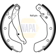NAPA Brake Shoe Set Axle Kit fits Daewoo Espero 1991-1999 1.5 1.8 2.0
