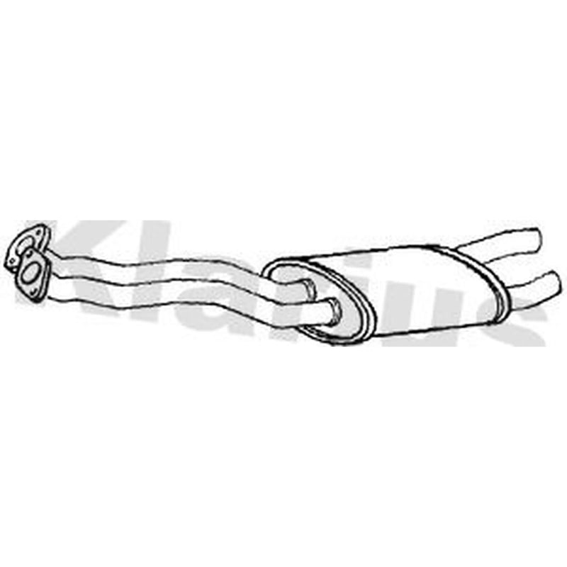 Klarius Box With Centre Pipe Centre fits BMW 5 1996-2004