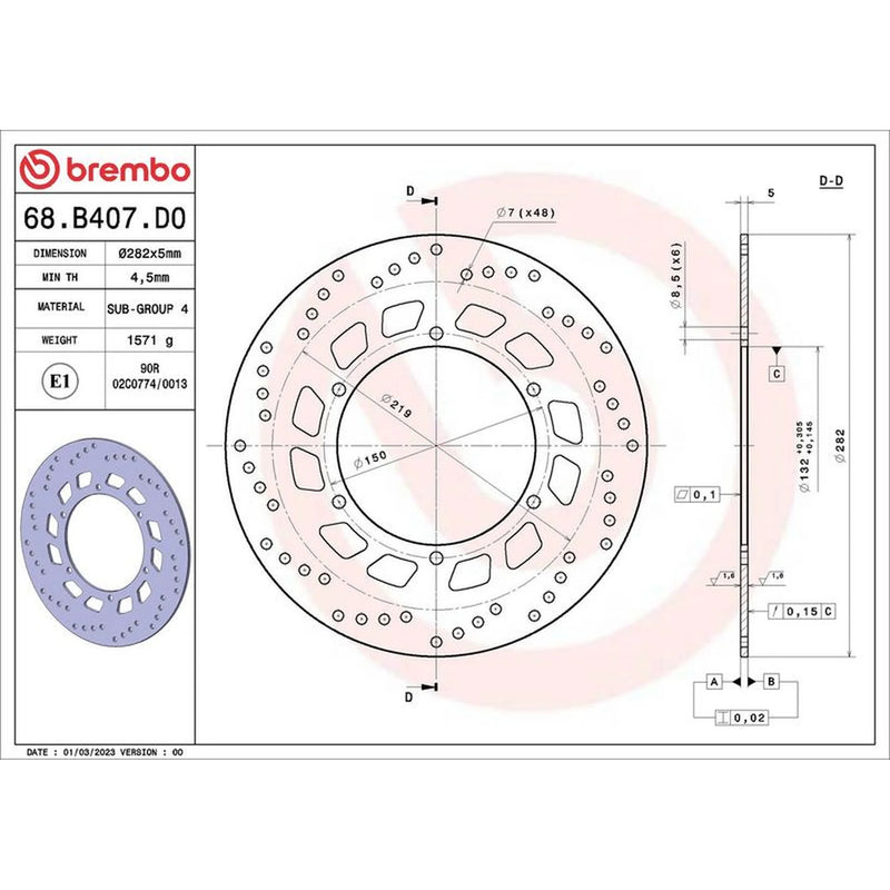 Brembo Front Brake Rigid Brake Disc Discs & Pads fits Yamaha Tmax 2001-2011