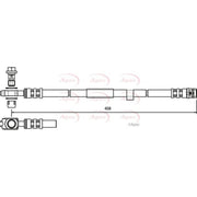 Apec Brake Hydraulic Hose Line Front fits VW Lupo I 2000-2005 1.6