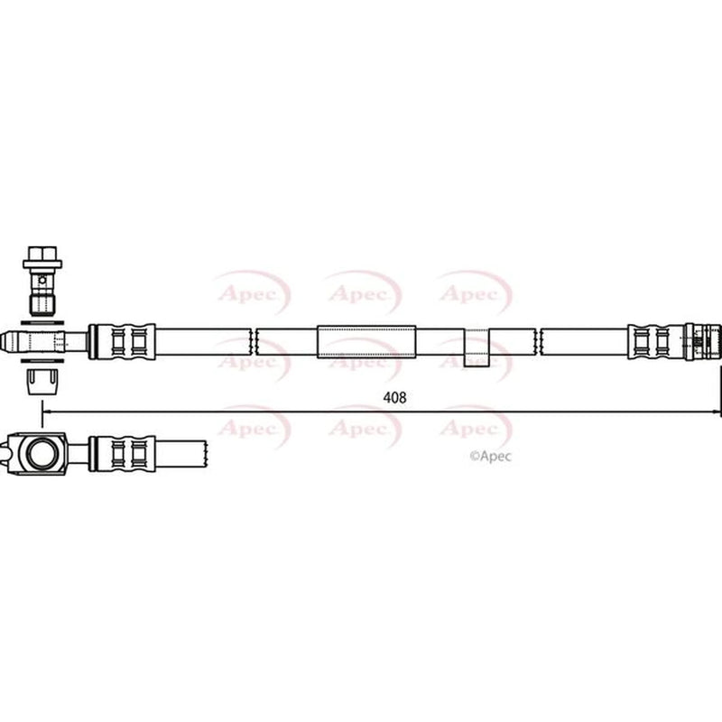 Apec Brake Hydraulic Hose Line Front HOS3762