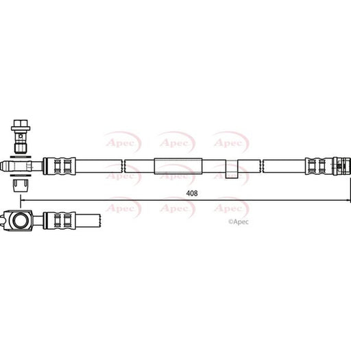 Apec Brake Hydraulic Hose Line Front fits VW Lupo I 2000-2005 1.6