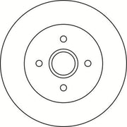 Abtex Front Brake Vented Discs & Pads fits Ford Fiesta VII 2018 on 1.5