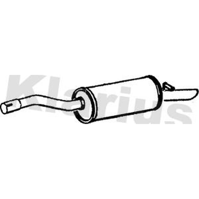 Klarius Box With Tail Pipe Rear fits Ford Sierra I 1982-1986 2.0 2.3