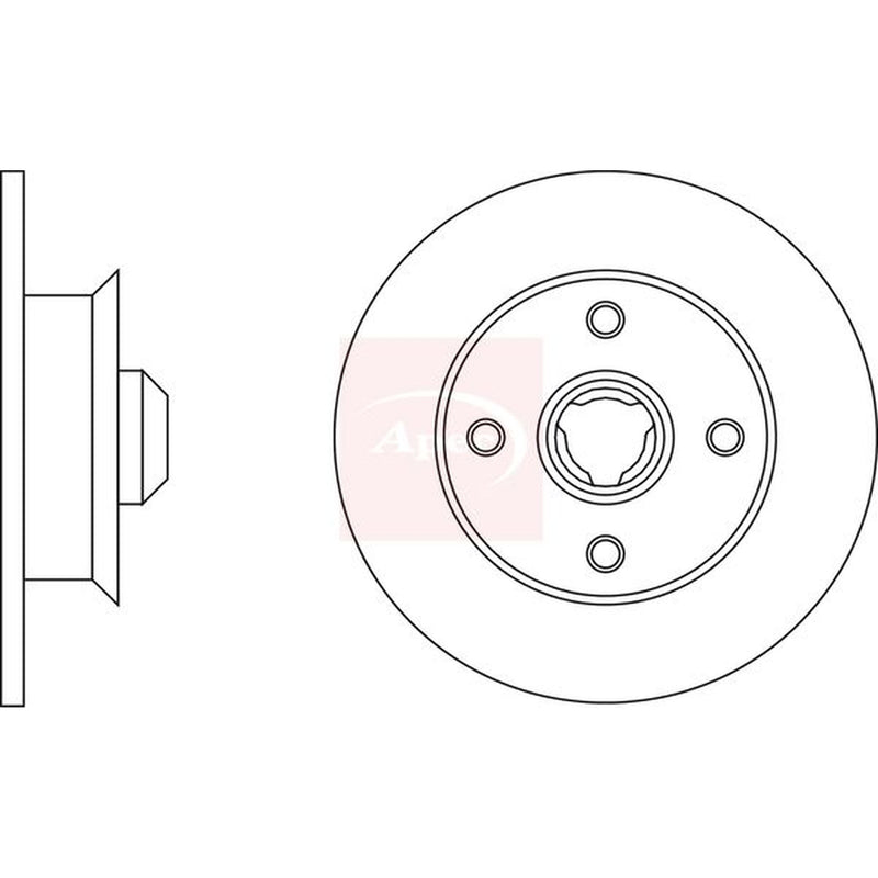 Apec Rear Brake Solid Discs & Pads fits VW Golf 1993-2002 1.6 1.8 2.0