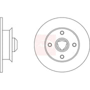 Apec Front & Rear Brake Discs & Pads fits VW Golf 1993-2002 1.6 1.8 2.0