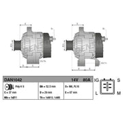 Denso Car Alternator 12V DAN1042