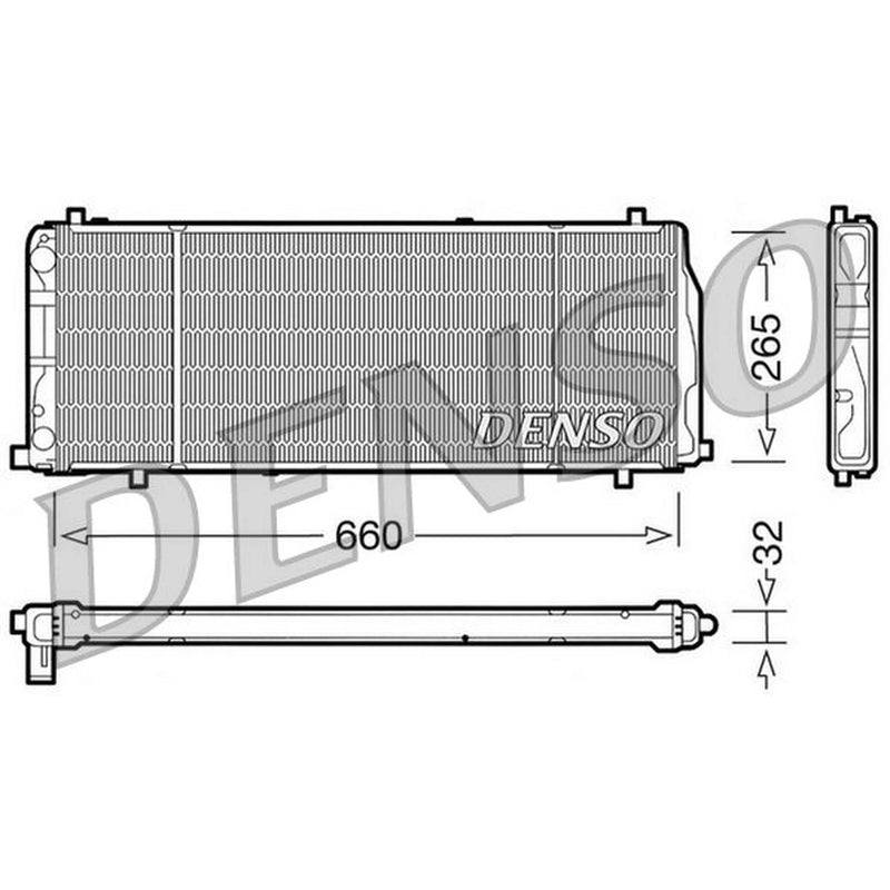 Denso Engine Radiator fits Audi 100 C2 1976-1983 1.6 2.0