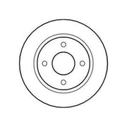 Abtex 2 x Solid Brake Discs fits Nissan Micra II 1992-2000 1.0 1.3