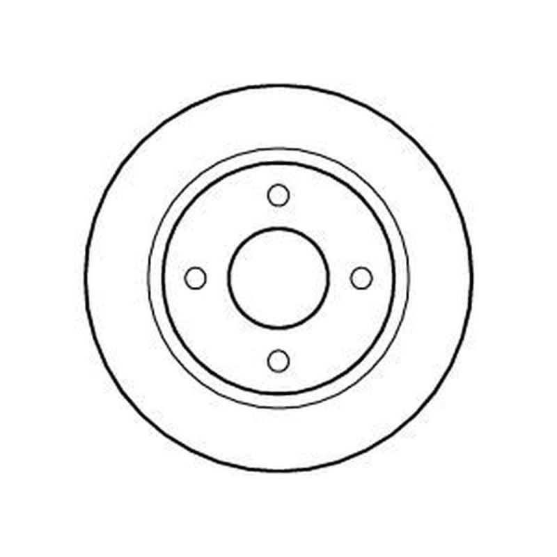 Abtex 2 x Solid Brake Discs fits Nissan Micra II 1992-2000 1.0 1.3
