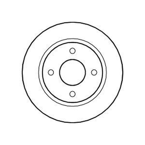 Abtex 2 x Solid Brake Discs fits Nissan Micra II 1992-2000 1.0 1.3