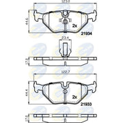 Comline Front & Rear Pads fits BMW 3 2003 on