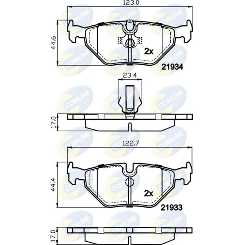 Comline Front & Rear Pads fits BMW 3 2003 on