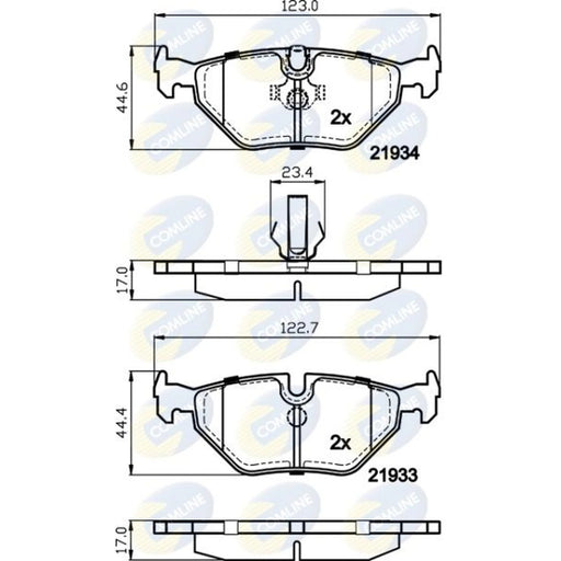 Comline Front & Rear Pads fits BMW 3 2003 on