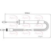 Apec Handbrake Cable Front fits Citroën Relay III 2006-2020 2.0 2.2 3.0