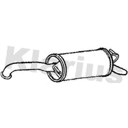 Klarius Box With Tail Pipe Rear fits Toyota Yaris/Vitz 2005-2012 1.4