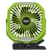 Sealey 4-Speed Portable Clip Fan with Worklight 8" SCF8WL Sealey - Dynamic Drive