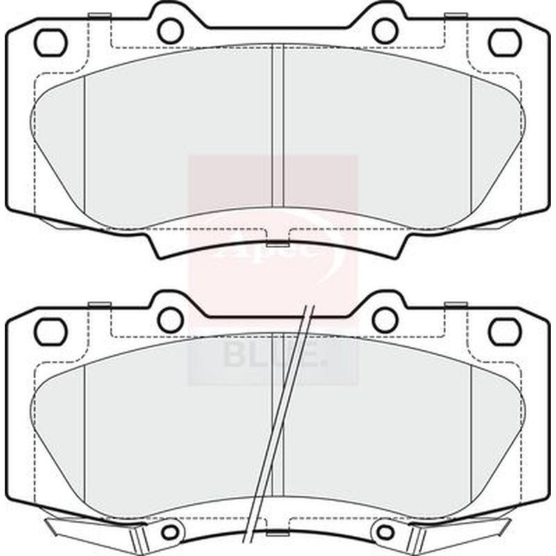 Apec Front Brake Pad Set fits Toyota Hilux Vigo VII Pickup 2005-2015 2.5 3.0