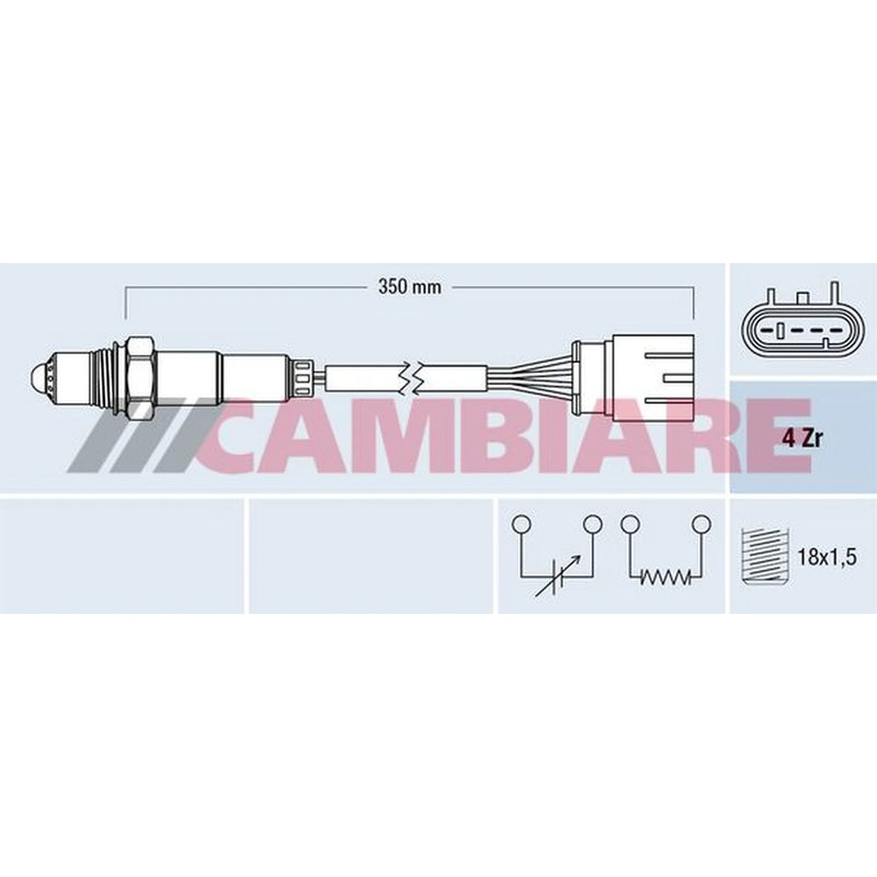 Cambiare O2 Lambda Oxygen Sensor after catalytic conver fits Abarth Grande Punto