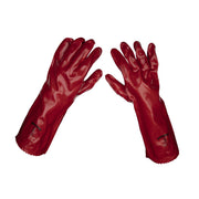 Worksafe Worksafe PVC Gauntlets 450mm, Red - Pack of 12 Pairs 9114/12 Worksafe - Dynamic Drive