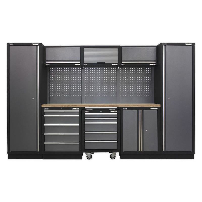 Sealey Superline Pro 3.2m Storage System Wood Worktop APMSSTACK03W Sealey - Dynamic Drive