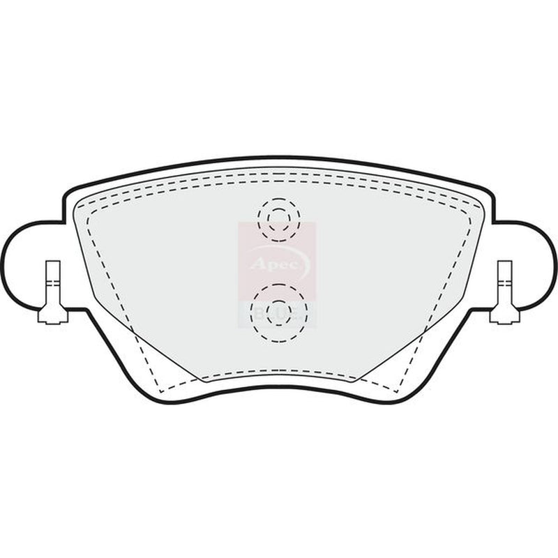 Apec Rear Brake Pad Set fits Ford Mondeo 2000-2007 1.8 2.0 2.5