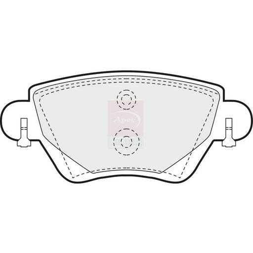 Apec Rear Brake Pad Set fits Ford Mondeo 2000-2007 1.8 2.0 2.5