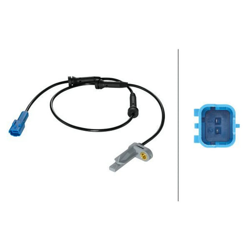 Hella ABS Wheel Speed Sensor Rear fits Peugeot 206 1999-2009 1.4 1.6 2.0