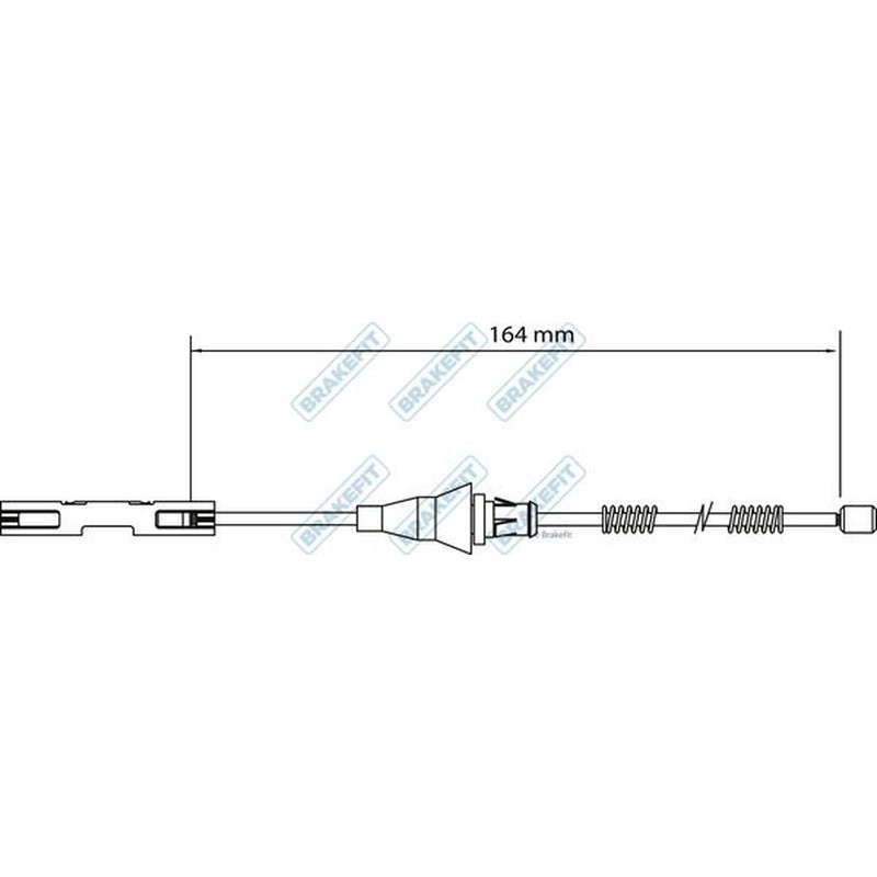 Apec Handbrake Cable Left Rear fits Ford Fiesta VI 2008-2018 1.25 1.4 1.6